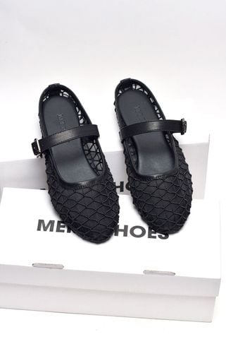 Giày Dép Sục Nữ Ren Lưới Merly 1639 Đen, Dép Sục Hè Thoáng Chân Nữ Tính, Dép Sục Big Size 35-43, Giày Búp Bê Nữ