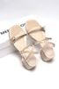[NEW 35-43] Sandal Cao Gót Đế Vuông 5cm Nude Quai Mảnh Gắn Khóa Merly 1640 Kem Bigsize 35-43, Giày Cao Gót Mặc Áo Dài