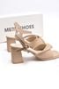 [NEW 35-43] Sandal Nữ Quai Ngang Xoắn Mềm Gót Cao 7cm Merly 1641 Màu Nâu Mờ Mịn Size 35-43, Giày Xăng Đan Cao Gót Quai Ngang, Giày Công Sở Nữ