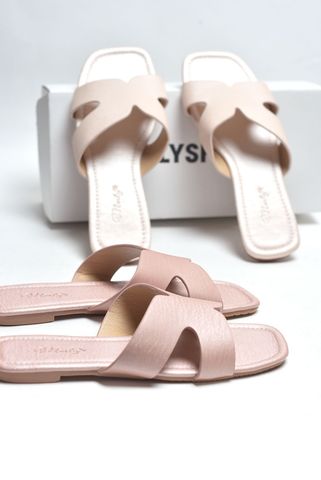 [NEW 35-43] Dép Nữ Quai Ngang Chữ H Da Mềm Đế Chống Trơn Bigsize 35-43 Merly 1643 Hồng, Dép chữ H, Dép Nữ Big Size, Phiên Bản Bệt Của Mẫu Guốc Chữ H 1637