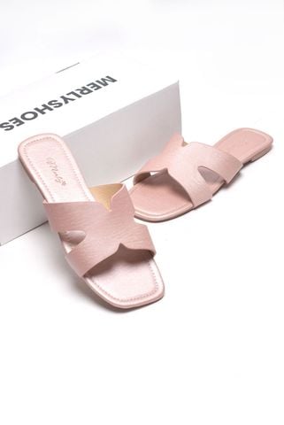 Dép Nữ Quai Ngang Chữ H Da Mềm Đế Chống Trơn Bigsize 35-43 Merly 1643 Hồng, Dép chữ H, Dép Nữ Big Size, Phiên Bản Bệt Của Mẫu Guốc Chữ H 1637