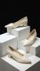Giày Bít Mũi Gót Thấp 3cm Merly 1645 Kem Ivory, Giày Công Sơ Nữ, Giày Đế Thấp, Giày Đế Vuông, Giày Búp Bê Cao Gót, Giày Big Size Nữ