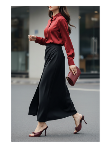 Guốc Nữ Quai Ngang Nơ Nhỏ Gót Nhọn Cao 9cm Có Đúp Mũi Merly 1646 Đỏ Burgundy, Guốc Nữ Bigsize 35-43, Dép Cao Gót Nữ Tính, Guốc Mules Mũi Vuông, Dép Guốc Hè 2026