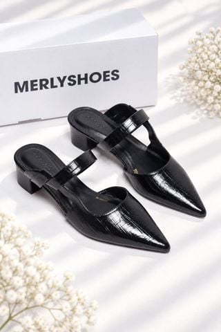 Guốc Sục Nữ, Giày Sục Nữ, Giày Sục Mũi Nhọn Gót Vuông 3cm