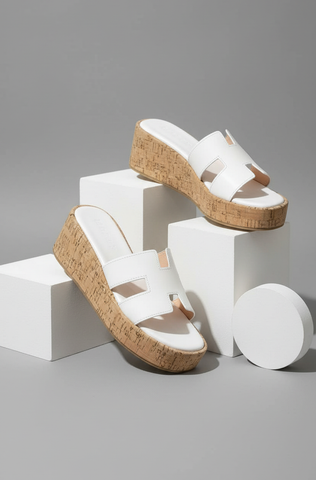 Giày Đế Xuồng Trắng Quai Ngang, Dép Đế Xuồng Big Size, Dép Bánh Mì, Dép Chữ H, Giày Xuồng Chữ H