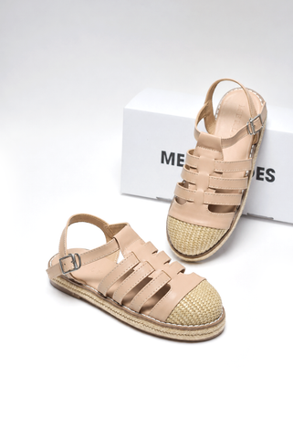 Sandal Nữ Rọ Đan Cói Raffia Vibe Mùa Hè Thương Hiệu MERLY 1657 Kem Cát – Giày Sandal Bigsize 35–43, Sandal Nữ Bệt, Sandal Đi Biển, Dép Sandal Rọ Bít Mũi