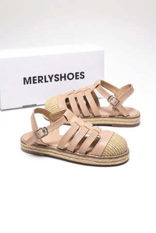 Sandal Nữ Rọ Đan Cói Raffia Vibe Mùa Hè Thương Hiệu MERLY 1657 Kem Cát – Giày Sandal Bigsize 35–43, Sandal Nữ Bệt, Sandal Đi Biển, Dép Sandal Rọ Bít Mũi