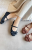 Giày Búp Bê Quai Ngang Đen Chấm Bi Cổ Điển Merly 1658, Giày Búp Bê Big Size 35-43, Giày Búp Bê Mũi Tròn Đế Bám Nền Chống Trơn, Giày Bệt, Giày Chấm Bi