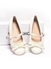 Giày Búp Bê Quai Ngang Nơ Tiểu Thư Merly 1658 Trắng Kem Ivory, Giày Bệt Xinh, Giày Bệt Nữ, Giày Búp Bê Mũi Tròn Phong Cách Hàn, Bigsize 35-43