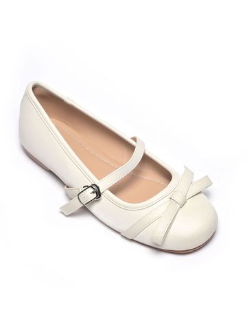 Giày Búp Bê Quai Ngang Nơ Tiểu Thư Merly 1658 Trắng Kem Ivory, Giày Bệt Xinh, Giày Bệt Nữ, Giày Búp Bê Mũi Tròn Phong Cách Hàn, Bigsize 35-43