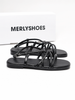 Sandal Dây Mảnh Bệt Merly 1660 Đen Mờ, Xăng Đan Nữ Cao Cấp Đế Chống Trơn, Dép Sandal Nữ, Giày Sandals Nữ Chính Hãng, Giày Sandal Nữ Big Size Merly