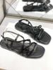 Sandal Dây Mảnh Bệt Merly 1660 Đen Mờ, Xăng Đan Nữ Cao Cấp Đế Chống Trơn, Dép Sandal Nữ, Giày Sandals Nữ Chính Hãng, Giày Sandal Nữ Big Size Merly