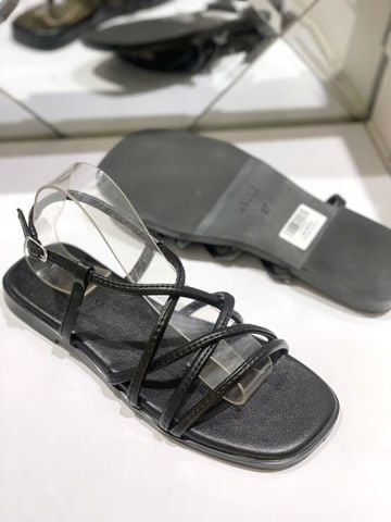Sandal Dây Mảnh Bệt Merly 1660 Đen Mờ, Xăng Đan Nữ Cao Cấp Đế Chống Trơn, Dép Sandal Nữ, Giày Sandals Nữ Chính Hãng, Giày Sandal Nữ Big Size Merly
