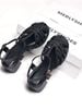 Sandal Nữ Quai Đan Dây Mảnh Gót Vuông 5cm Merly 1661 Đen Huyền – Giày Phong Cách Rọ Hiện Đại, Xăng Đan Big Size 35–43, Sandal Gót Vuông, Giày Sandal Bigsize