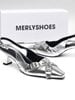 Giày Slingback Mũi Vuông Gót 5cm Merly 1664 Bạc Chrome Bigsize 35-43 Thiết Kế Phối Khóa Mũi Giúp Thọn Mũi Chân, Giày Cao Gót Màu Bạc, Giày Đi Tiệc, Giày Cao Gót 5cm, Giày Nữ Gót Thấp, Giày Công Sở Nữ