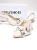 Giày Slingback Mũi Vuông Gót 5cm Merly 1664 Kem Sứ Ivory Bigsize 35-43 Thiết Kế Phối Khóa Mũi Giúp Thọn Mũi Chân, Giày Công Sở Nữ, Giày Cao Gót 5cm, Giày Nữ Gót Thấp, Giày Công Sở Nữ