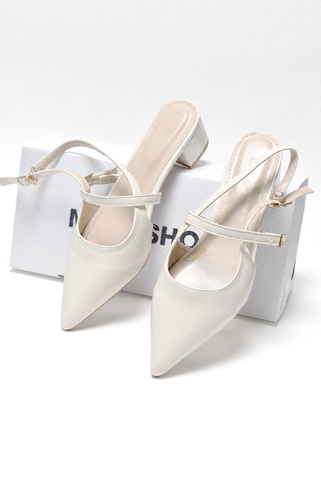 Giày Nữ Đế Vuông, Giày Nữ Thấp 3cm, Giày Công Sở Nữ, Giày Slingback