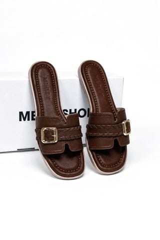 Dép Bệt Quai Ngang Merly 1669 Nâu