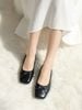 Giày Búp Bê Nơ Xinh Merly 1702 Đen Huyền Bigsize 35-43, Giày Búp Bê Mũi Vuông, Giày Bệt Nữ, Giày Công Sở Nữ Bệt Êm Chân