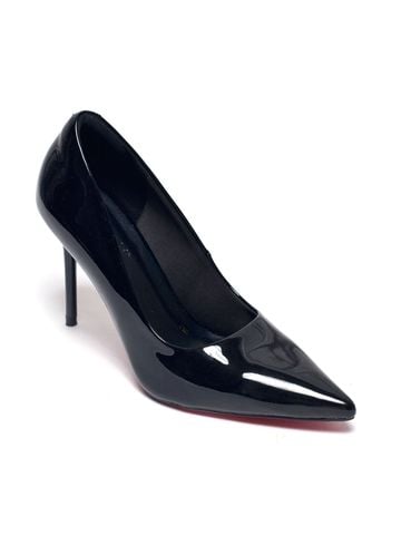 Giày Cao Gót Đen Mũi Nhọn Gót Đũa 10cm Merly 1705 Đen Onyx Bóng Bigsize 35-43, Giày Cao Gót Bigsize, Giày Cao Gót Mũi Nhọn, Giày Cao Gót 10cm, Giày Đi Tiệc, Giày Bít Mũi Nữ, Giày Công Sở Nữ