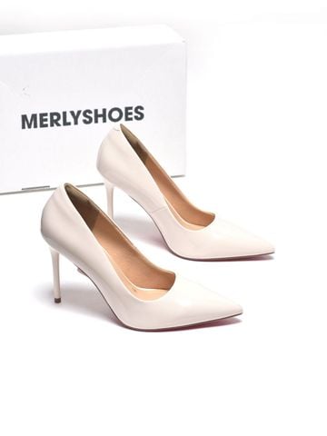 Giày Cao Gót Trắng Mũi Nhọn Gót Đũa 10cm Merly 1705 Trắng Kem Bigsize 35-43, Giày Cao Gót Bigsize, Giày Cao Gót Mũi Nhọn, Giày Cao Gót 10cm, Giày Đi Tiệc, Giày Bít Mũi Nữ, Giày Công Sở Nữ