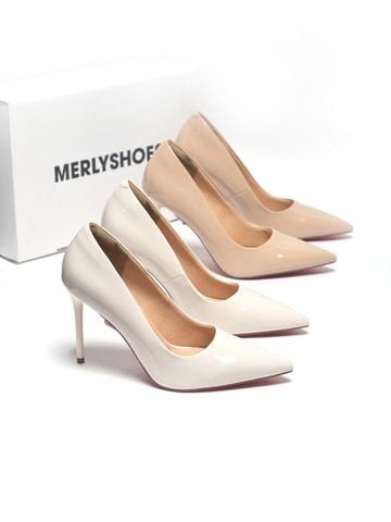 Giày Cao Gót Trắng Mũi Nhọn Gót Đũa 10cm Merly 1705 Trắng Kem Bigsize 35-43, Giày Cao Gót Bigsize, Giày Cao Gót Mũi Nhọn, Giày Cao Gót 10cm, Giày Đi Tiệc, Giày Bít Mũi Nữ, Giày Công Sở Nữ