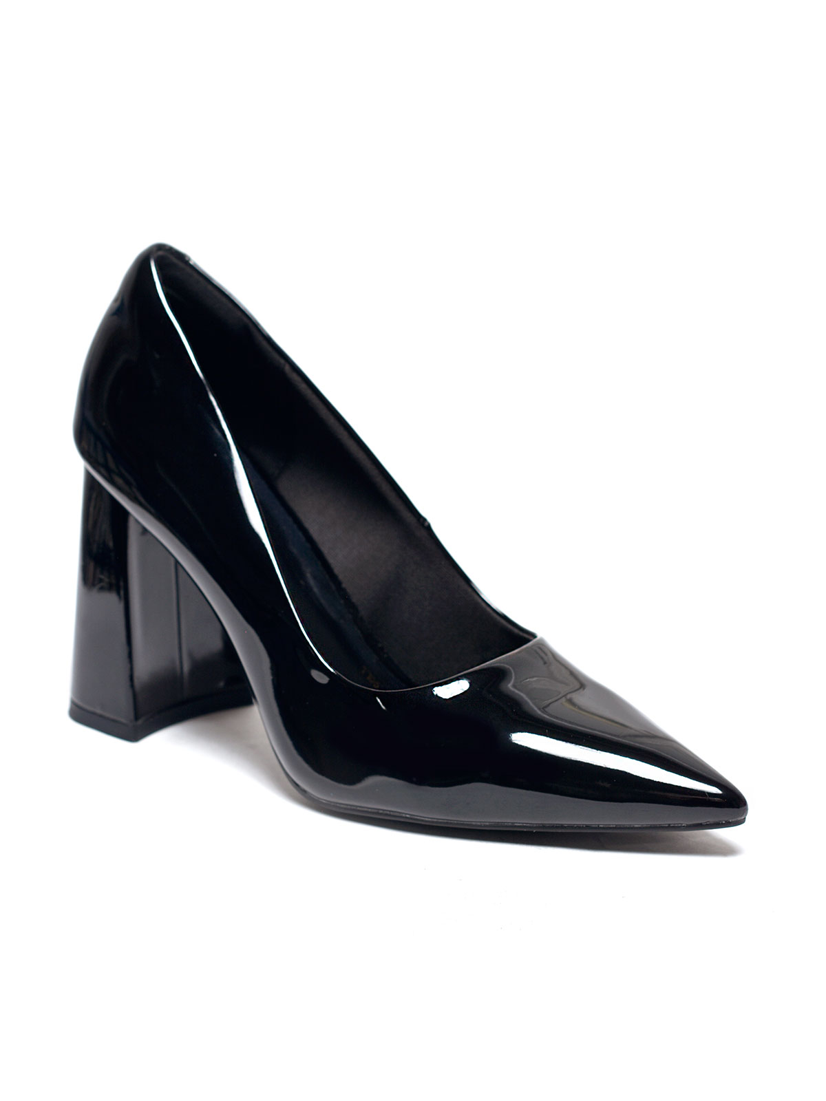 Giày Cao Gót Đen Đế Vuông 10cm Merly 1706 Đen Onyx Bóng Bigsize 35-43, Giày Cao Gót Đen Mũi Nhọn, Giày Cao Gót Big Size, Giày Cao Gót 10cm, Giày Đi Tiệc, Giày Bít Mũi Nữ, Giày Công Sở Nữ