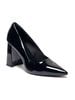 Giày Cao Gót Đen Đế Vuông 10cm Merly 1706 Đen Onyx Bóng Bigsize 35-43, Giày Cao Gót Đen Mũi Nhọn, Giày Cao Gót Big Size, Giày Cao Gót 10cm, Giày Đi Tiệc, Giày Bít Mũi Nữ, Giày Công Sở Nữ