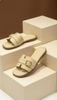 Dép Nữ Quai Ngang Bệt Da Mềm Êm Bigsize 35-43 Merly 1669 Be Kem