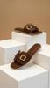Dép Nữ Quai Ngang Bệt Da Mềm Êm Bigsize 35-43 Merly 1669 Nâu Cocoa