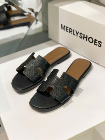 [NEW] Dép Chữ H Nữ Da Mềm Merly 1649 Đen, Dép Nữ Quai Ngang, Dép Nữ Bigsize