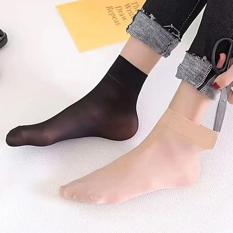 Set 10 đôi vớ cổ cao nữ chất liệu cao cấp dai mịn co giãn tốt