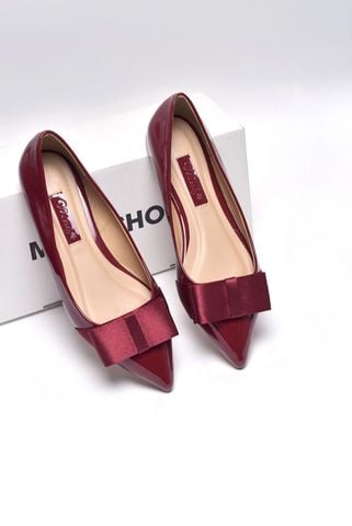 [NEW] Giày Búp Bê Đỏ Cherry Mũi Nhọn Nơ Lớn Merly 1127, Giày Bệt Nơ, Giày Mũi Nhọn, Giày Bít Mũi Nữ, Giày Búp Bê Big Size, Giày Bệt Mũi Nhọn, Giày Nữ Đỏ Noel