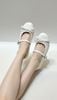 Giày Búp Bê Quai Ngang Nơ Tiểu Thư Merly 1658 Trắng Kem Ivory, Giày Bệt Xinh, Giày Bệt Nữ, Giày Búp Bê Mũi Tròn Phong Cách Hàn, Bigsize 35-43