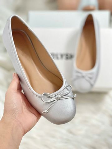 Giày Búp Bê Nữ Bạc Nơ Nhí Mũi Tròn Da Mềm Mại Merly 1636, Giày Búp Bê Big Size 35-43 Chuẩn Form, Phiên Bản Cải Tiến Của Giày Búp Bê Nơ 1038
