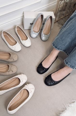 Giày Búp Bê Nơ Mũi Tròn Ba Lê Êm Chân, Giày Búp Bê Big Size