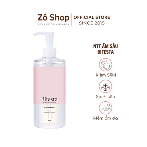 Nước tẩy trang dưỡng ẩm kiêm SRM 3 in 1 Bifesta Micellar Cleansing Water Moist 400ml