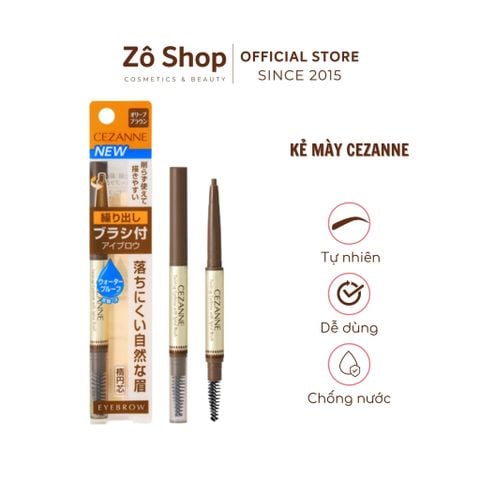 Chì kẻ lông mày Cezanne Twist-up Eyebrow with Spiral Brush 0.23g