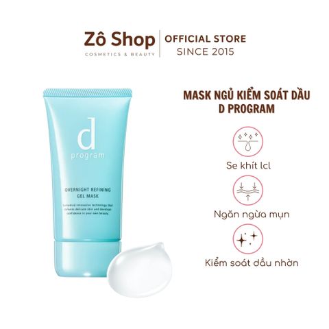 Mặt nạ ngủ se khít lỗ chân lông và kiểm soát dầu nhờn d Program Overnight Refining Gel Mask 60g
