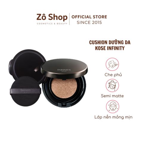 Cushion Kose Infinity Serum Glow PO-205 sáng hồng SPF40 PA+++ 12g