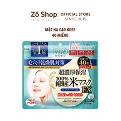 Mặt nạ dưỡng ẩm chiết xuất gạo Kose Clear Turn Pure Japanese Rice Mask EX 40 miếng