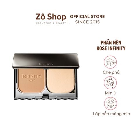 Phấn nền trang điểm Kose Infinity Skin Genic Luminance Foundation PO-205 sáng hồng SPF22 PA++ 9g
