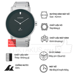 Đồng hồ nam Citizen BE9180-52E máy pin  (Quartz) 42mm