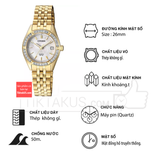 Đồng hồ nữ Citizen EU6062-50D máy pin Quartz dây thép size 26mm