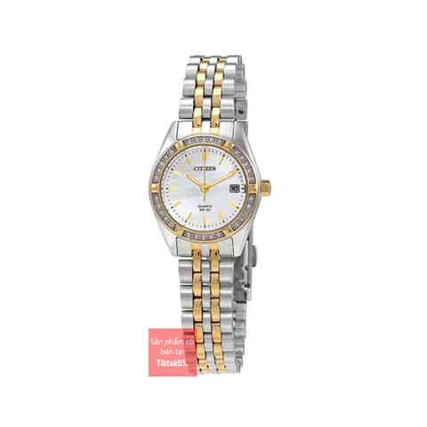Đồng hồ nữ Citizen EU6064-54D máy pin Quartz demi vàng dây thép size 26mm