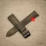 Dây đồng hồ da bò thật - da bò sáp loang màu nâu nhạt kèm khóa, đủ size 18mm-19mm-20mm-21mm-22mm