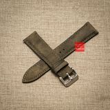 Dây đồng hồ da bò thật - da bò sáp loang màu nâu nhạt kèm khóa, đủ size 18mm-19mm-20mm-21mm-22mm