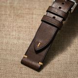 Dây đồng hồ handmade da thảo mộc Pueblo may thủ công không chỉ viền kèm khóa size 18-19-20-21-22mm