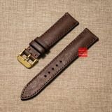 Dây đồng hồ da bò thật, da thảo mộc Pueblo may thủ công handmade size 18-19-20-21-22mm