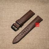 Dây đồng hồ da bò thật, da thảo mộc Pueblo may thủ công handmade size 18-19-20-21-22mm